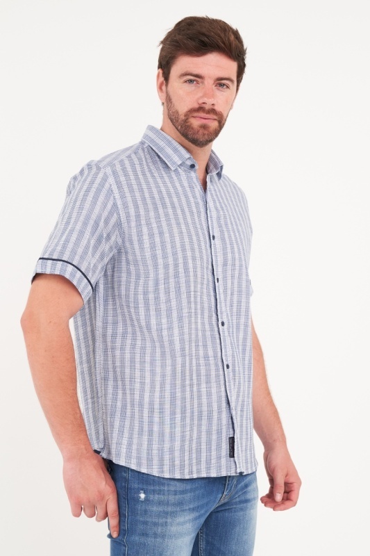 Lee Cooper - Camasa barbat maneca scurta cu model in dungi - Img 3