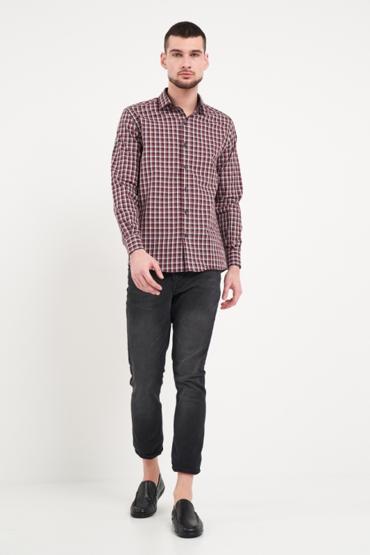 Lee Cooper - Camasa barbat regular cu model in carouri mici - Img 2