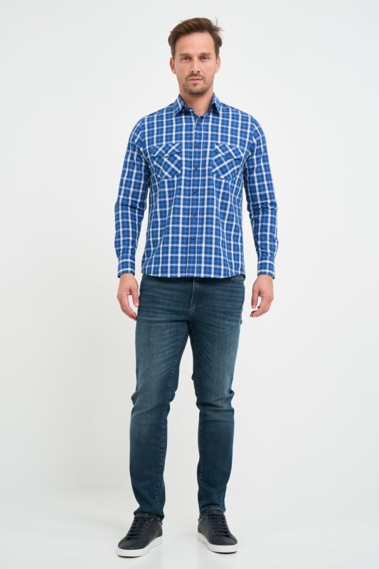 Lee Cooper - Camasa barbat regular cu model si buzunare aplicate - Img 8