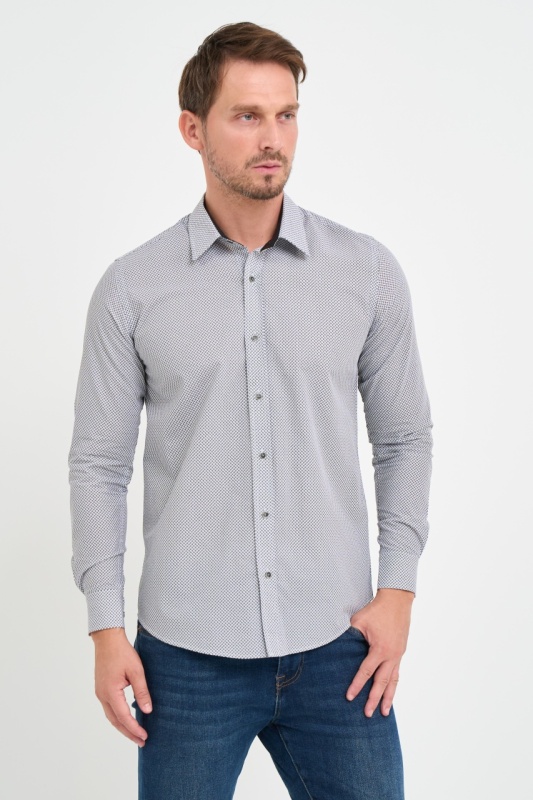 Lee Cooper - Camasa barbat slim cu maneca lunga si model - Img 5