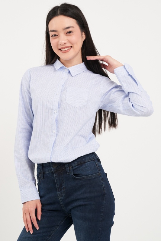 Lee Cooper - Camasa dama tip office cu buzunar aplicat - Img 5