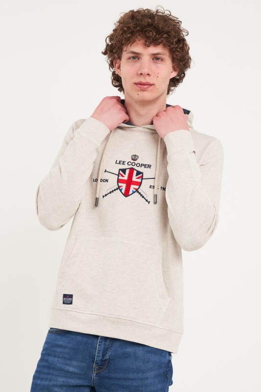 Lee Cooper - Hanorac barbat cu gluga si imprimeu logo - Img 5
