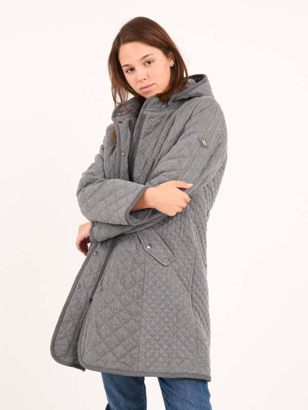 Lee Cooper - Jacheta dama lunga cu gluga si detalii - Img 4