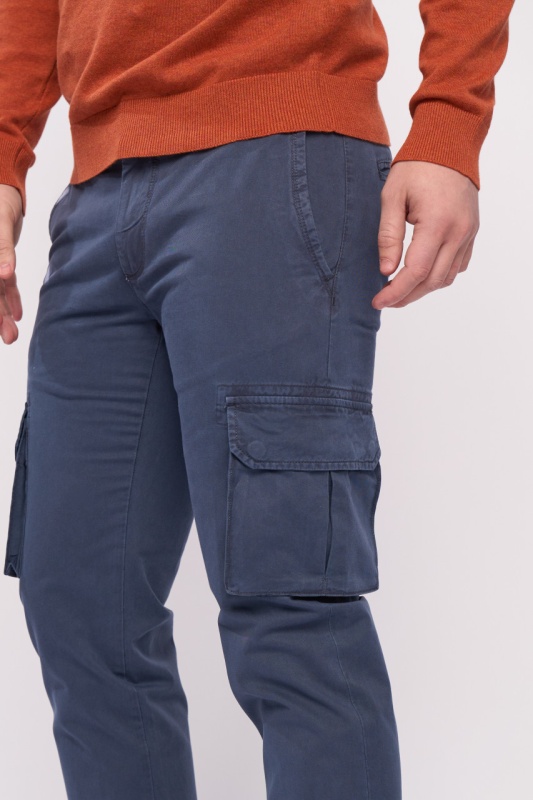 Lee Cooper - Pantaloni barbat cargo de culoare uniforma - Img 3