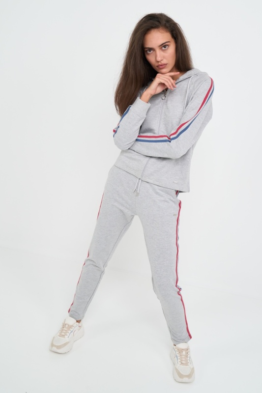 Lee Cooper - Pantaloni dama sport cu model in dungi - Img 2