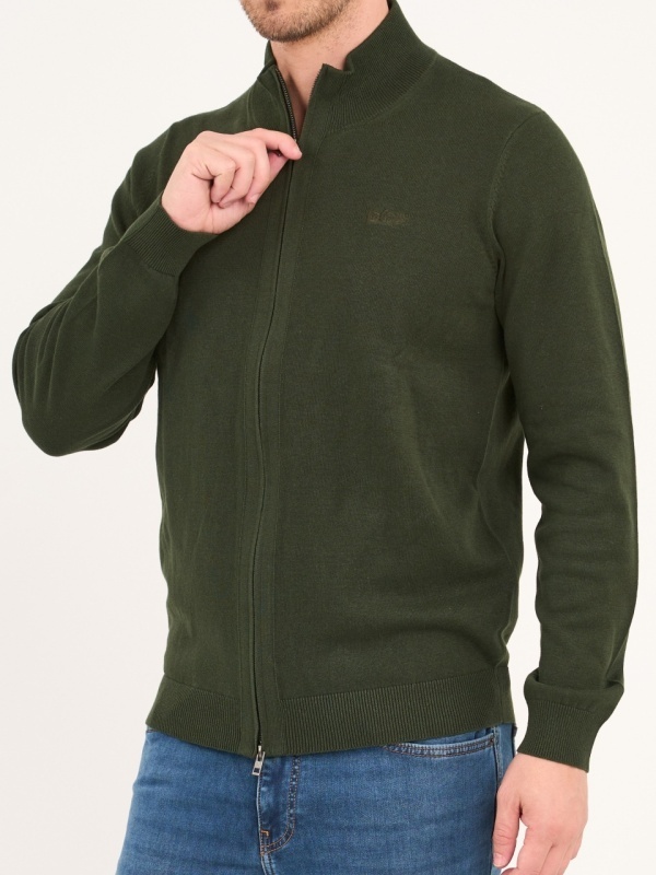 Lee Cooper - Pulover barbat cu fermoar de culoare uniforma - Img 4