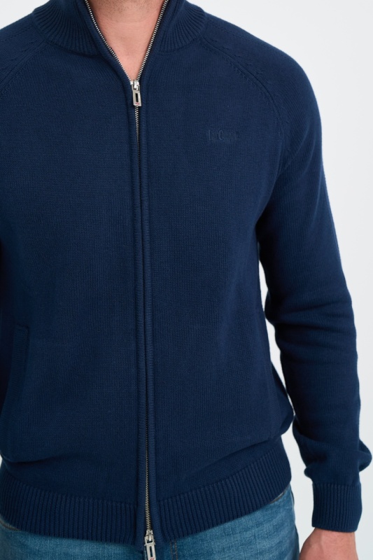 Lee Cooper - Pulover barbat de culoare uniforma cu fermoar - Img 4