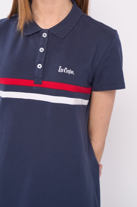 Lee Cooper - Rochie dama tip polo cu logo aplicat - Img 2