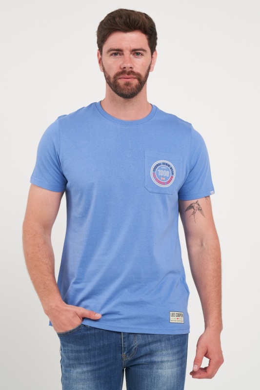 Lee Cooper - Tricou barbat cu buzunar si imprimeu
