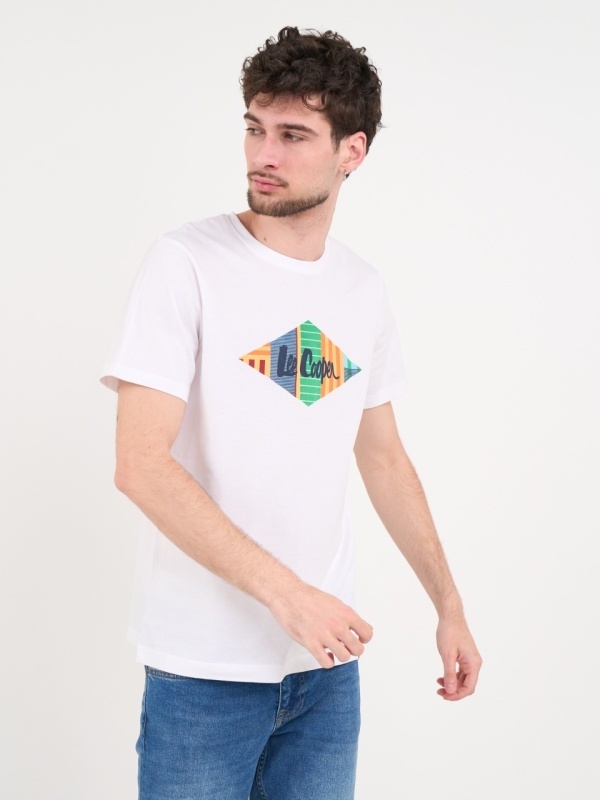 Lee Cooper - Tricou barbat cu imprimeu logo multicolor - Img 7
