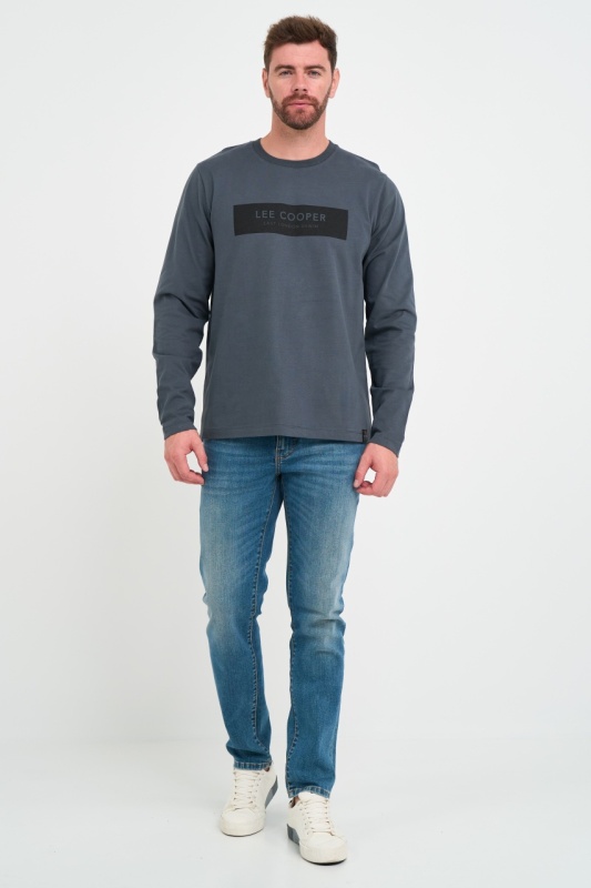 Lee Cooper - Tricou barbat cu maneca lunga cu logo aplicat - Img 7