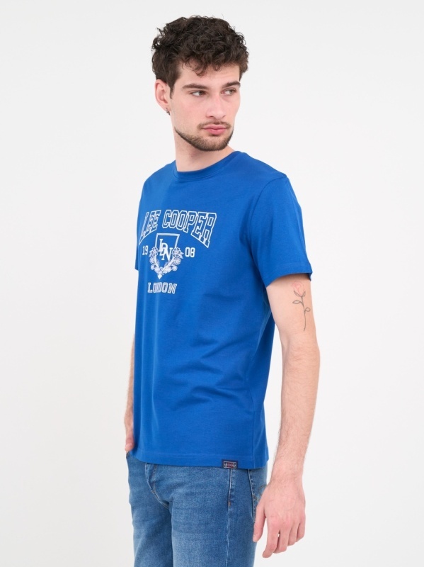 Lee Cooper - Tricou barbat de culoare uniforma cu imprimeu grafic - Img 3