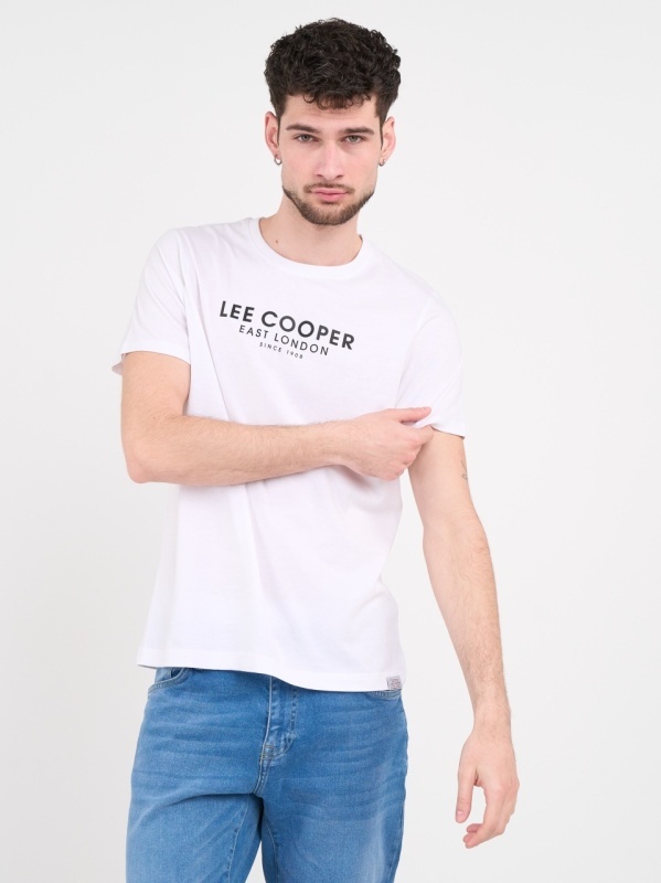 Lee Cooper - Tricou barbat de culoare uniforma cu imprimeu logo - Img 6