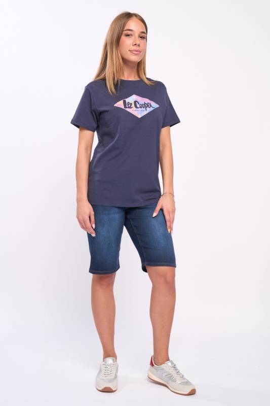Lee Cooper - Tricou dama cu imprimeu detalii logo - Img 6
