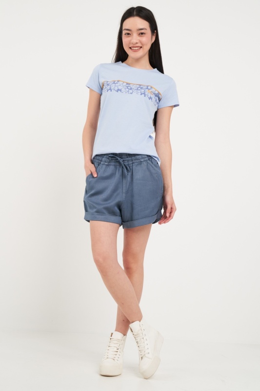 Lee Cooper - Tricou dama cu imprimeu floral cu logo - Img 7