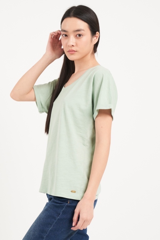 Lee Cooper - Tricou dama de culoare uniforma cu imprimeu grafic - Img 6