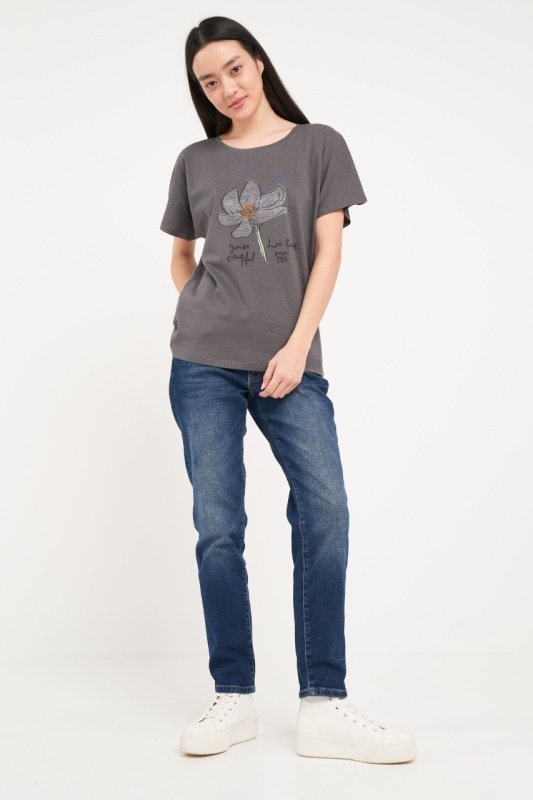 Lee Cooper - Tricou dama maneca scurta si detalii grafice - Img 5