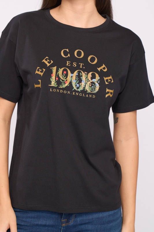 Lee Cooper - Tricou maneca scurta dama cu imprimeu text - Img 3