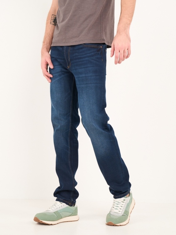Timeout - Blugi barbat slim cu aspect decolorat - Img 6