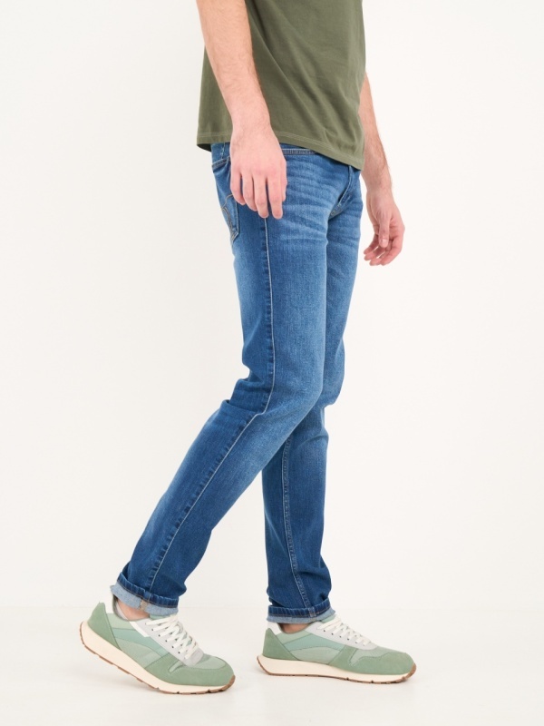 Timeout - Blugi barbat slim cu aspect decolorat - Img 6