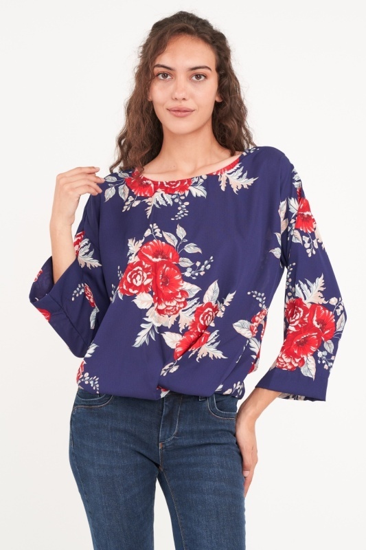 Timeout - Camasa dama maneca scurta cu imprimeu floral - Img 7