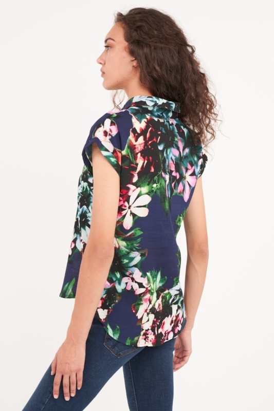 Timeout - Camasa dama maneca scurta cu imprimeu floral - Img 3