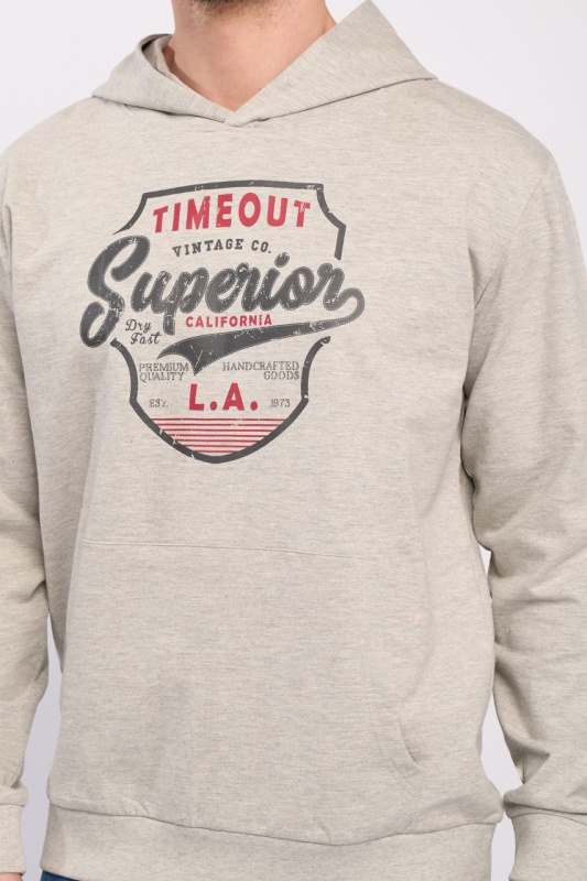 Timeout - Hanorac barbat cu imprimeu logo - Img 2