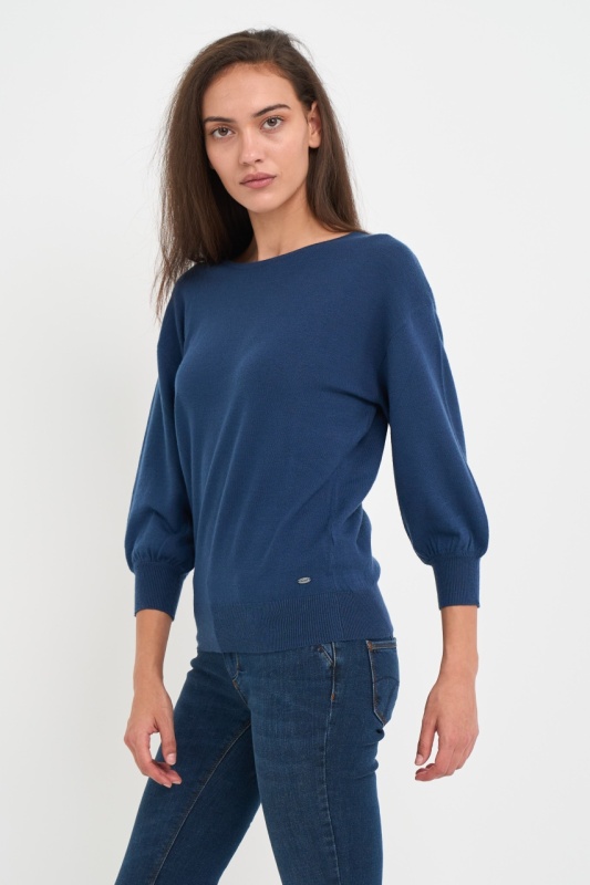 Timeout - Pulover dama de culoare uniforma si logo aplicat - Img 5