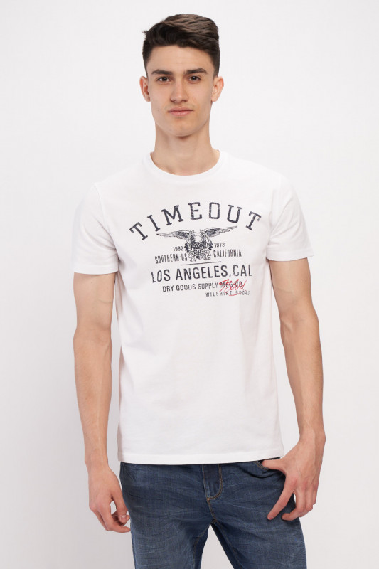Timeout - Tricou barbat cu logo si imprimeu