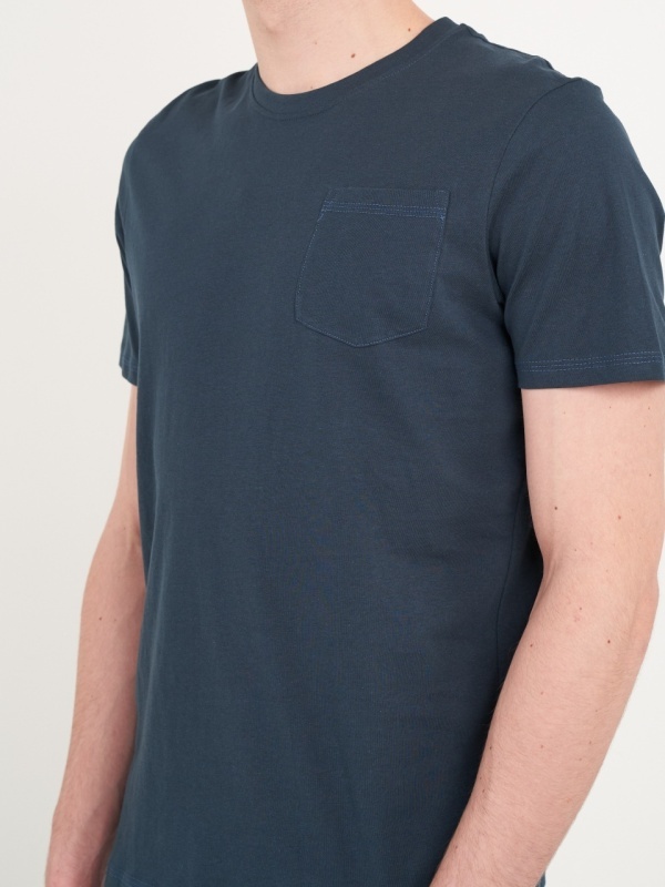 Timeout - Tricou barbat cu maneca scurta de culoare uniforma - Img 4