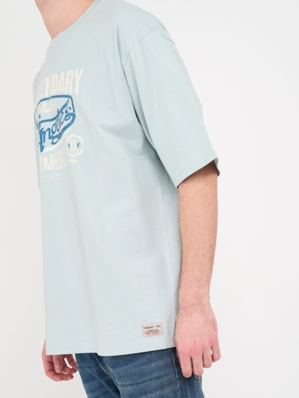 Timeout - Tricou barbat cu maneca scurta si imprimeu grafic - Img 3