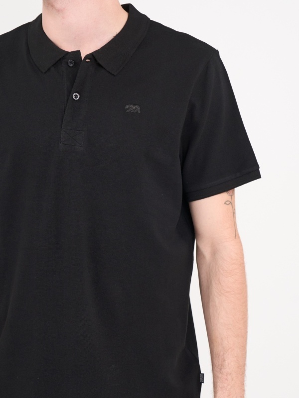 Timeout - Tricou barbat polo de culoare uniforma cu logo - Img 3