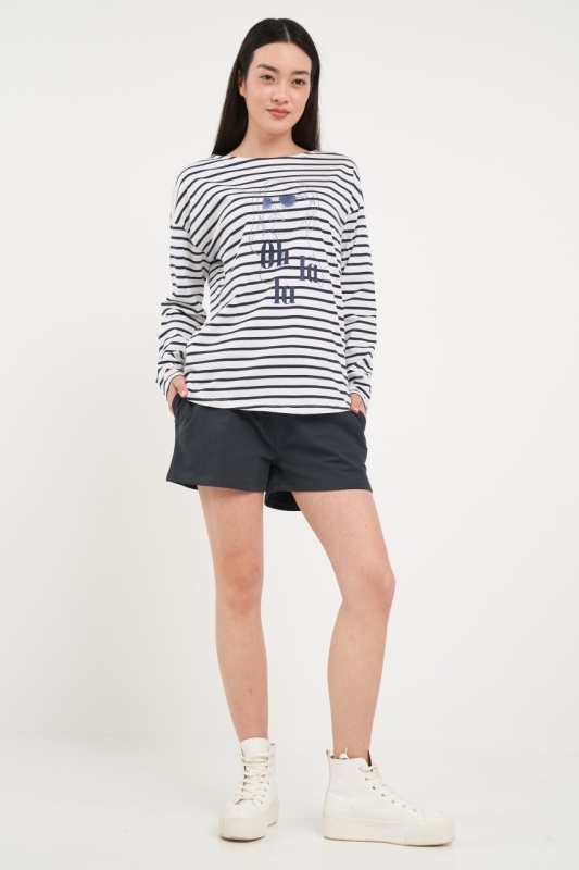 Timeout - Tricou dama cu maneca lunga si dungi - Img 7