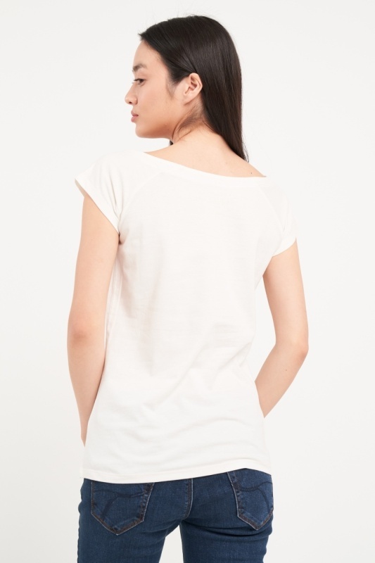 Timeout - Tricou dama cu maneca scurta de culoare uniforma - Img 4