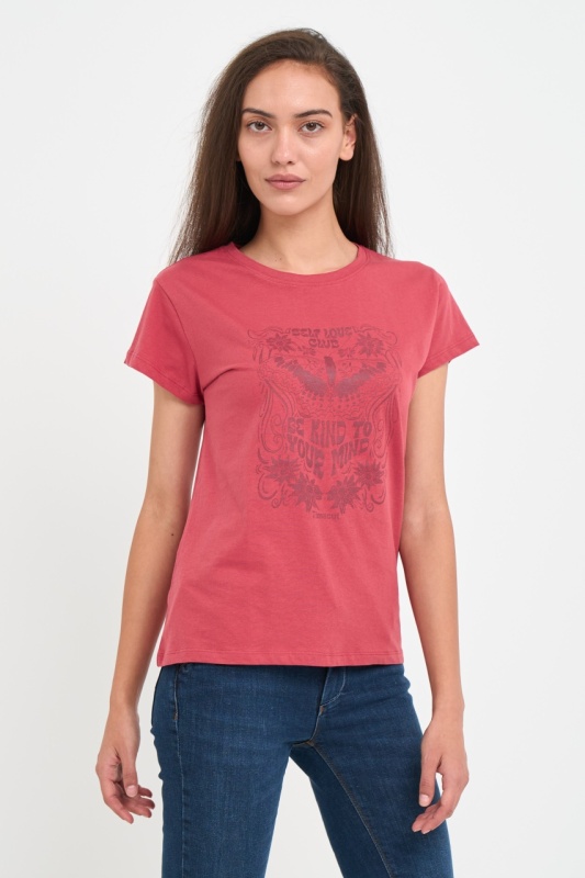 Timeout - Tricou dama cu maneca scurta si imprimeu grafic text