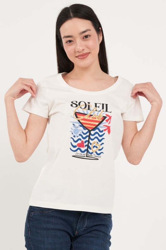 Timeout - Tricou dama cu maneca scurta si imprimeu grafic - Img 5