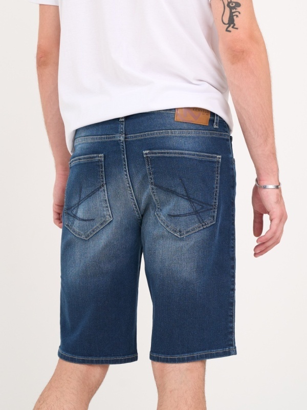 Kenvelo - Bermude barbat din denim cu aspect usor decolorat - Img 4