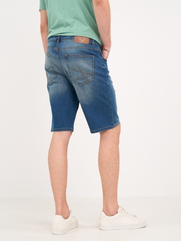 Kenvelo - Bermude barbat din denim cu aspect usor decolorat - Img 4