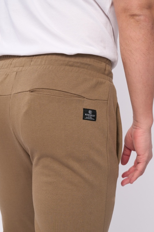 Kenvelo - Pantaloni sport barbat de culoare uniforma cu logo aplicat - Img 4