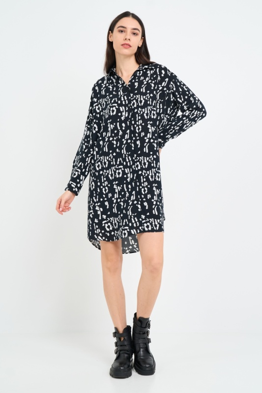 Kenvelo - Rochie dama tip camasa cu model - Img 4