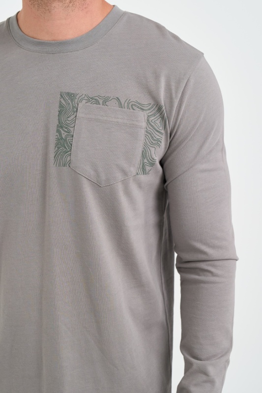 Kenvelo - Tricou barbat cu maneca lunga si buzunar - Img 4