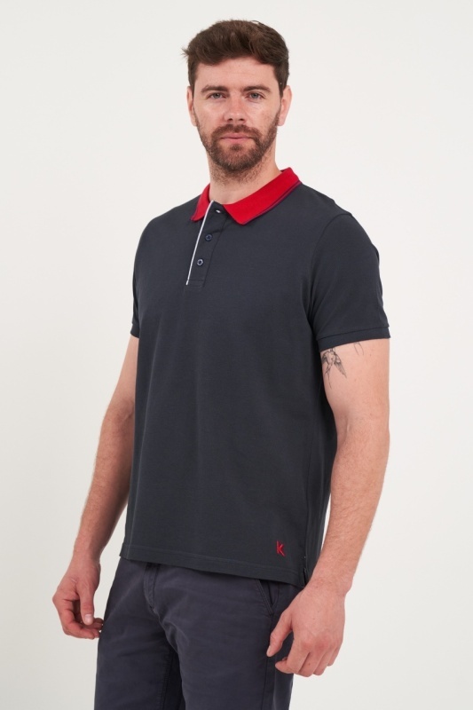 Kenvelo - Tricou barbat polo de culoare uniforma - Img 5
