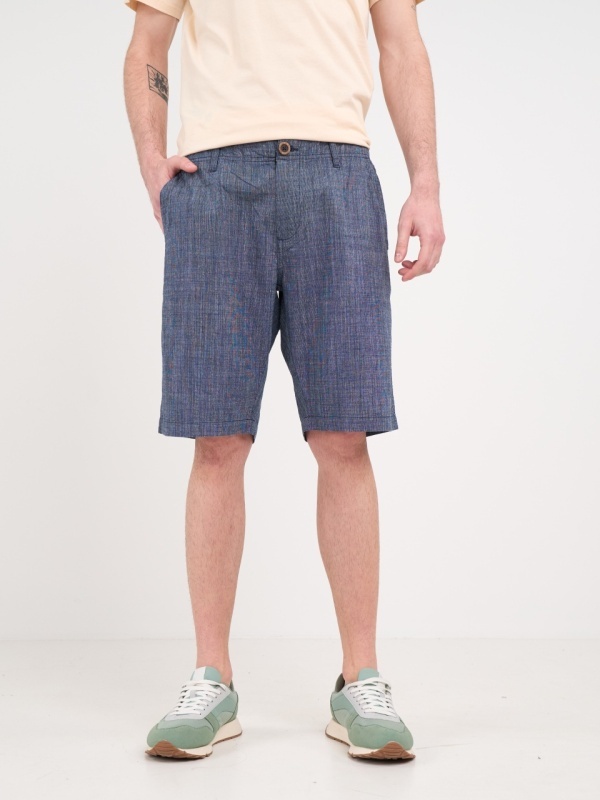 Lee Cooper - Bermude barbat cu textura si buzunare - Img 2