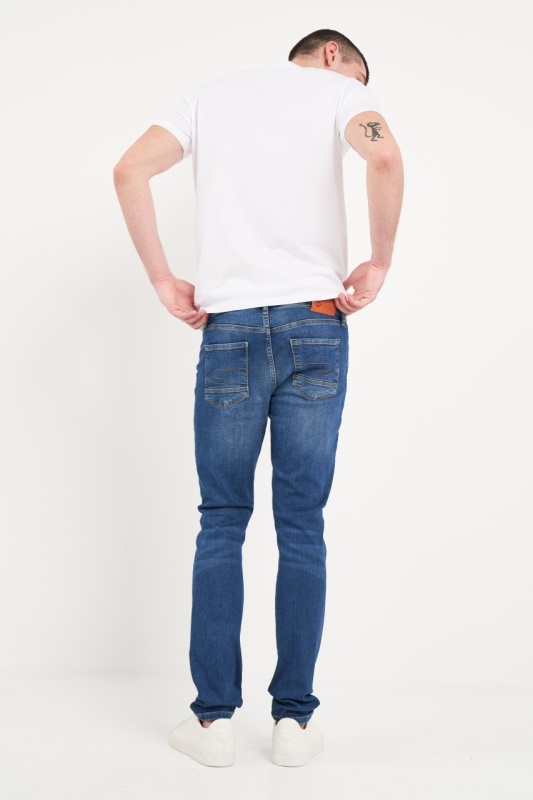 Lee Cooper - Blugi barbat slim cu aspect usor decolorat - Img 6