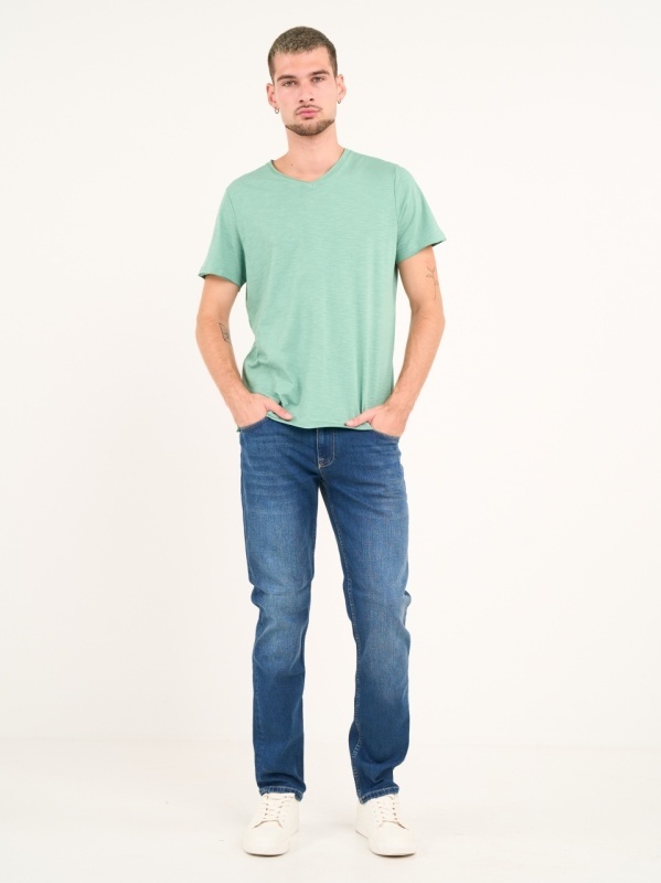 Lee Cooper - Blugi barbat straight cu aspect decolorat - Img 3