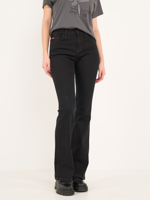 Lee Cooper - Blugi dama bootcut de culoare inchisa - Img 2