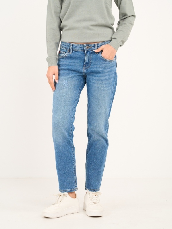 Lee Cooper - Blugi dama boyfriend cu aspect decolorat - Img 9