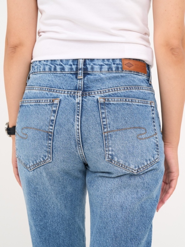 Lee Cooper - Blugi dama boyfriend cu aspect decolorat - Img 4