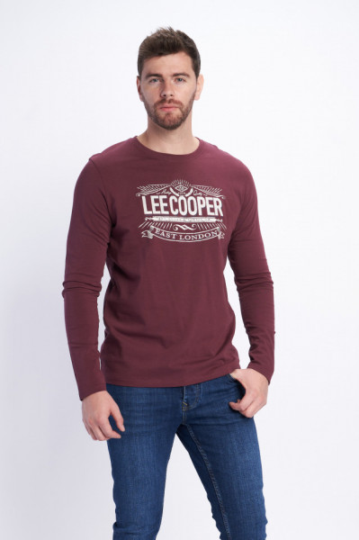 Lee Cooper - Bluza barbat din bumbac cu logo brodat