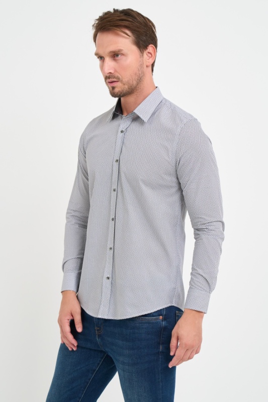 Lee Cooper - Camasa barbat slim cu maneca lunga si model - Img 6